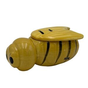 Vtg 1950s Bumblebee Bee Honey Pot Jam Jar‎ Japan MCM Anthropomorphic Kitsch Lid